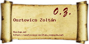 Osztovics Zoltán névjegykártya