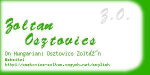 zoltan osztovics business card